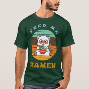 ラーメン子猫かわいいアニメ1386 Tシャツ