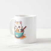ラーメン子猫が大好き コーヒーマグカップ (正面左)
