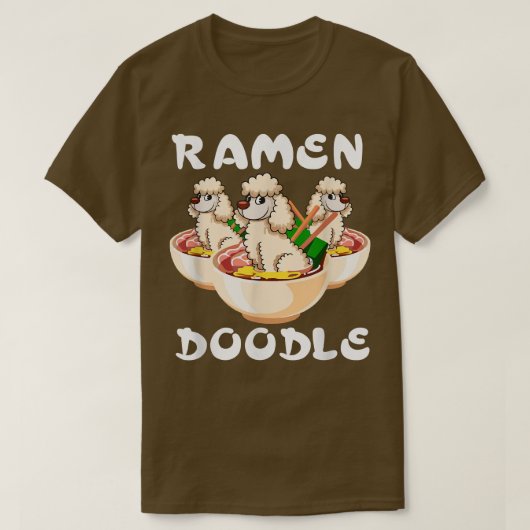 ラーメン屋日本の女女男性へ、 Tシャツ (デザイン正面)
