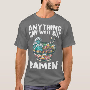 ラーメン日本かわいいラーメン丼神奈川ウェーブ Tシャツ