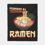 ラーメン日本ののアニメ麺 フリースブランケット (正面)