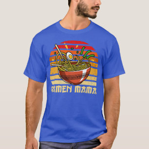 ラーメン日本のアニメティー食べ物ママ愛かわいくておもしろい Tシャツ