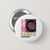 ラーメン日本のアニメヴィンテージ 缶バッジ (正面&裏面)