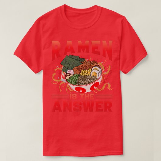 ラーメン日本のアニメTeeフードラバーかわいい1881おもしろい Tシャツ (デザイン正面)