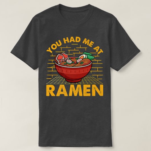 ラーメン日本のアニメTeeフードラバーかわいい1883おもしろい Tシャツ (デザイン正面)