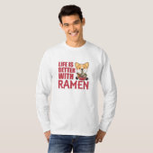 ラーメン日本のスイートコ食べルギラーメン Tシャツ (正面フル)