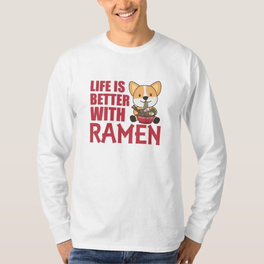 ラーメン日本のスイートコ食べルギラーメン Tシャツ (正面)