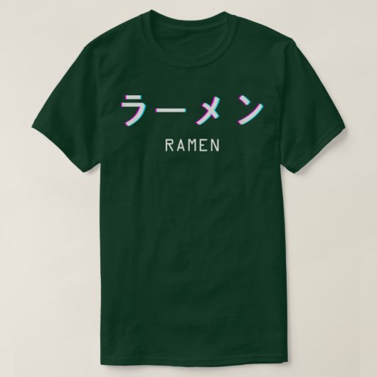 ラーメン日本のスープ麺エステティックVAPWA Tシャツ (デザイン正面)