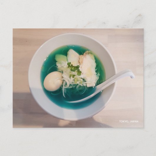 ラーメン日本のブルーフォト東京ジャパン ポストカード (正面)