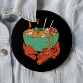 ラーメン日本の丼と一緒に眠るドラゴンラーメンNo 缶バッジ (インサイチュ)