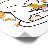 ラーメン日本の猫好き ポスター (角)