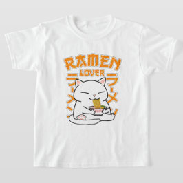 ラーメン日本の猫好き Tシャツ