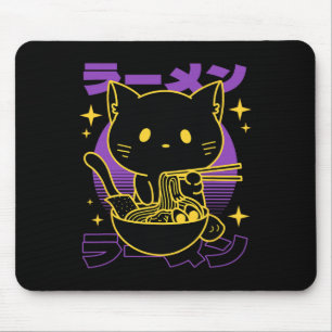 ラーメン日本の猫 マウスパッド