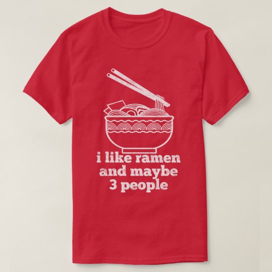 ラーメン日本の麺3 Tシャツ (デザイン正面)