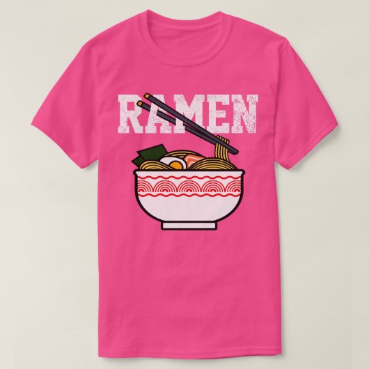 ラーメン日本の麺 Tシャツ (デザイン正面)