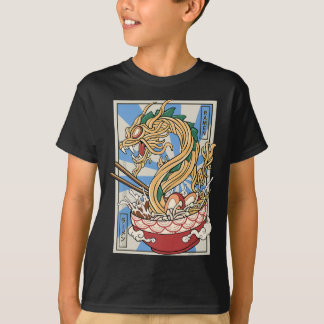 ラーメン日本の龍麺スープ Tシャツ