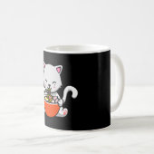 ラーメン猫かわいいすしアニメ日本のギフト コーヒーマグカップ (正面右)