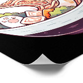 ラーメン猫かわいいねこ可愛いアニメ男性へワイム ポスター (角)