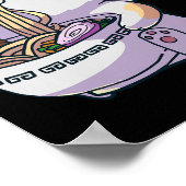 ラーメン猫かわいいアニメ日本のかわいい寧子 ポスター (角)