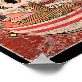 ラーメン猫かわいい日本のアニメフードギフトガールズTe ポスター (角)