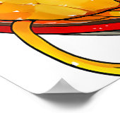 ラーメン猫かわいい猫アニメおたく日本の猫 ポスター (角)