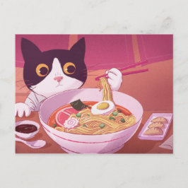 ラーメン猫はがき ポストカード