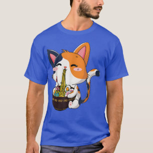 ラーメン猫アニオンボウルかわいい日本の寧子1171 Tシャツ