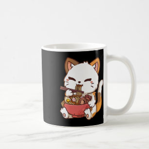 ラーメン猫アニメかわいい猫食べラーメン コーヒーマグカップ