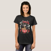 ラーメン猫サムライ麺 Tシャツ (正面フル)