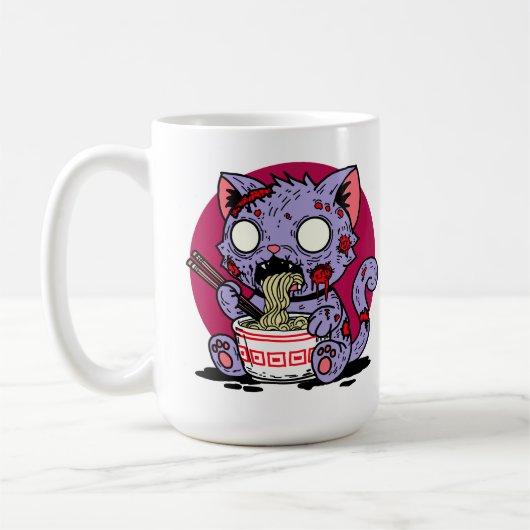 ラーメン猫ゾンビ コーヒーマグカップ (左)