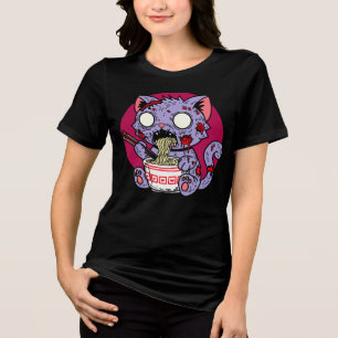 ラーメン猫ゾンビ トライブレンドTシャツ