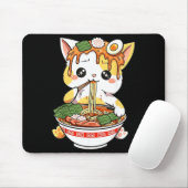 ラーメン猫デザイン かわいいスタイル 面白い 日本のアニメ マウスパッド (マウス)