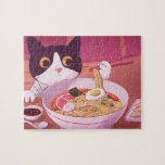 ラーメン猫パズル ジグソーパズル<br><div class="desc">箸でラーメンを食べ食べる猫。</div>