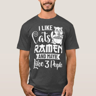 ラーメン猫丼チキンヌードルスープ日本の1179 Tシャツ