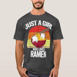 ラーメン猫好きな女の子GIF画像検索 Tシャツ