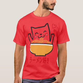 ラーメン猫日本のアニメかわいい女子公式Tee Tシャツ