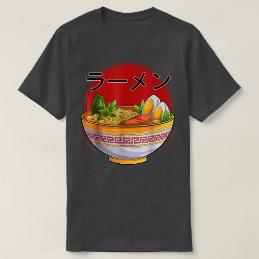 ラーメン猫猫かわいいアニメ日本のードルギフト Tシャツ (デザイン正面)