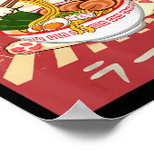 ラーメン猫猫アニメかわいい日本のマーチギフトG ポスター (角)