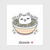 ラーメン猫 – かわいいかわいい シール (シート)
