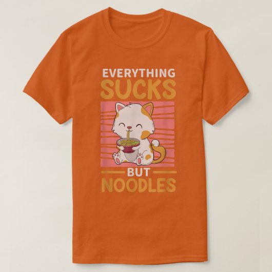 ラーメン猫 Tシャツ (デザイン正面)
