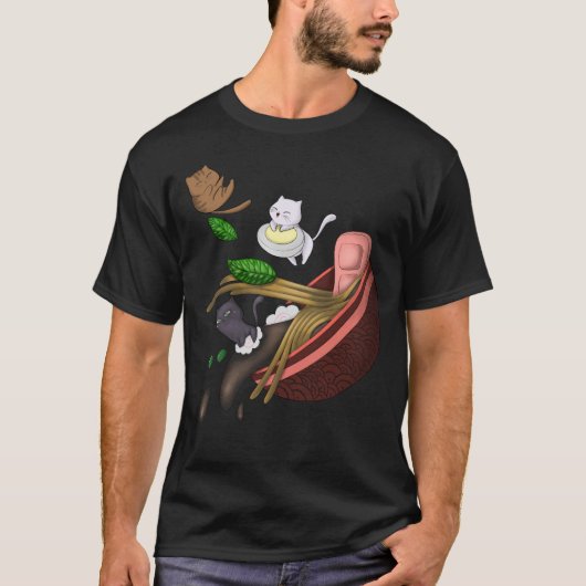 ラーメン猫 Tシャツ (正面)