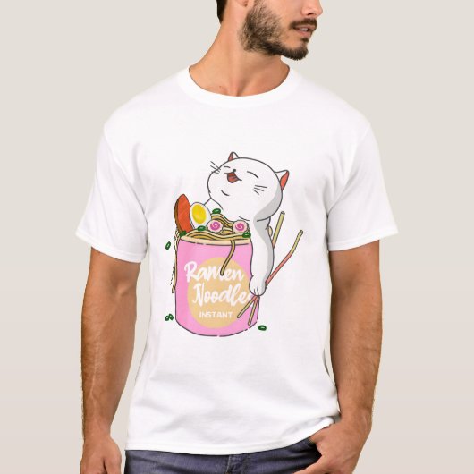 ラーメン猫 Tシャツ (正面)