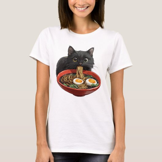 ラーメン猫 Tシャツ (正面)