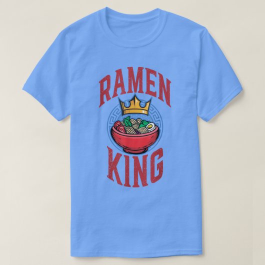 ラーメン王かわいい日本のアニメ男性へ麺13 Tシャツ (デザイン正面)