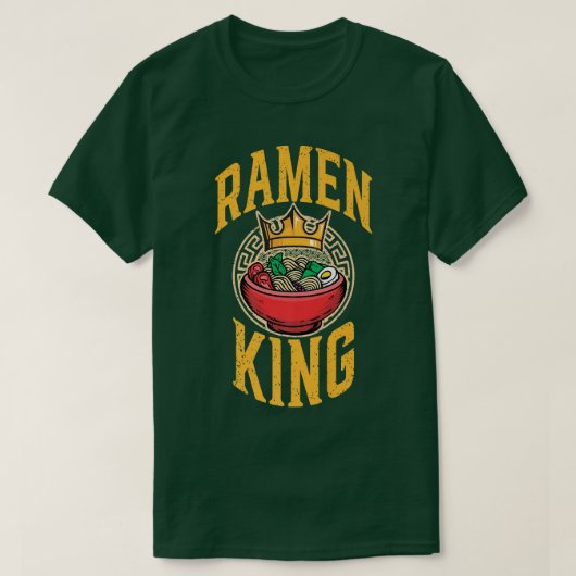 ラーメン王かわいい日本のアニメ男性へ麺19 Tシャツ (デザイン正面)