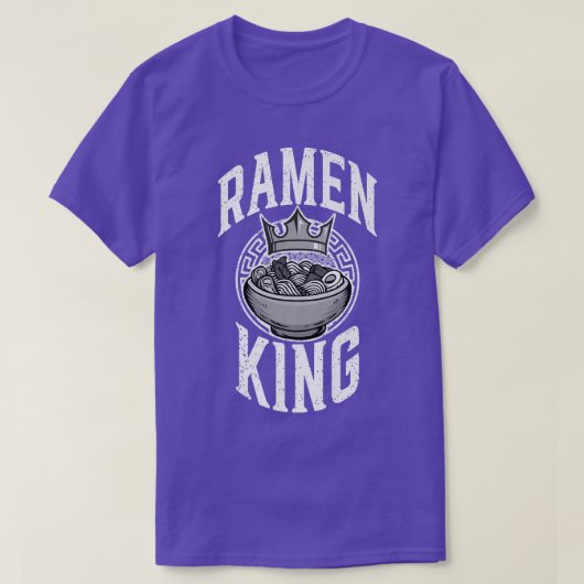 ラーメン王かわいい日本のアニメ男性へ麺19 Tシャツ (デザイン正面)