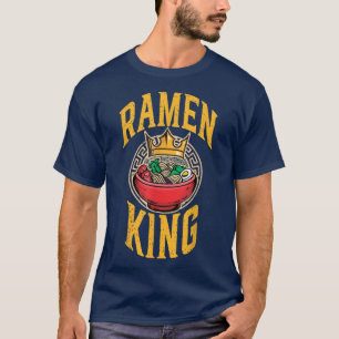 ラーメン王かわいい日本のアニメ男性へ麺 Tシャツ