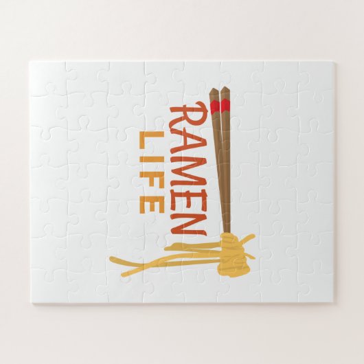 ラーメン生日本の活食おもしろい生徒贈与アイディア ジグソーパズル (横)