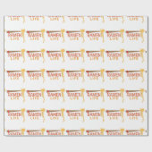 ラーメン生日本の活食おもしろい生徒贈与アイディア ラッピングペーパー (フラット)