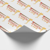 ラーメン生日本の活食おもしろい生徒贈与アイディア ラッピングペーパー (角)